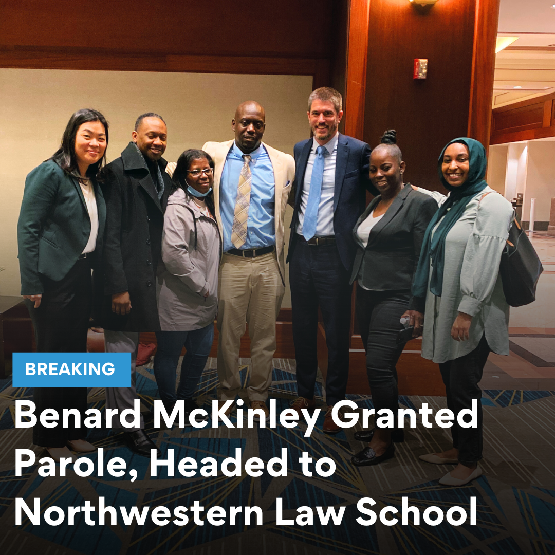 Benard McKinley Granted Parole, Headed to Northwestern Law School 